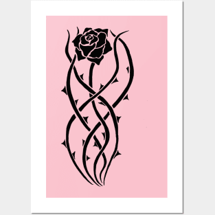 black rose Posters and Art